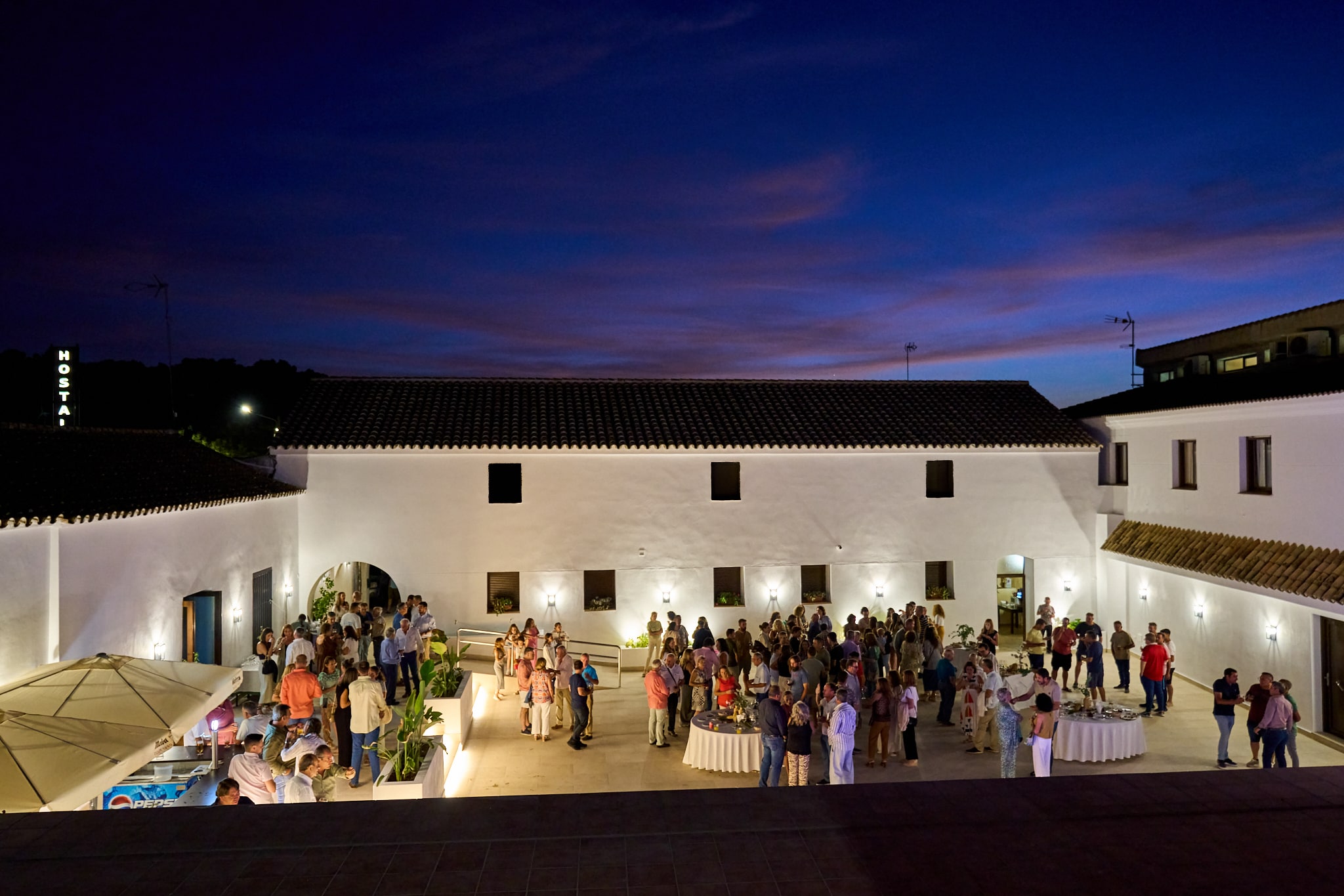 El patio interior del cortijo El Mirador del Valle